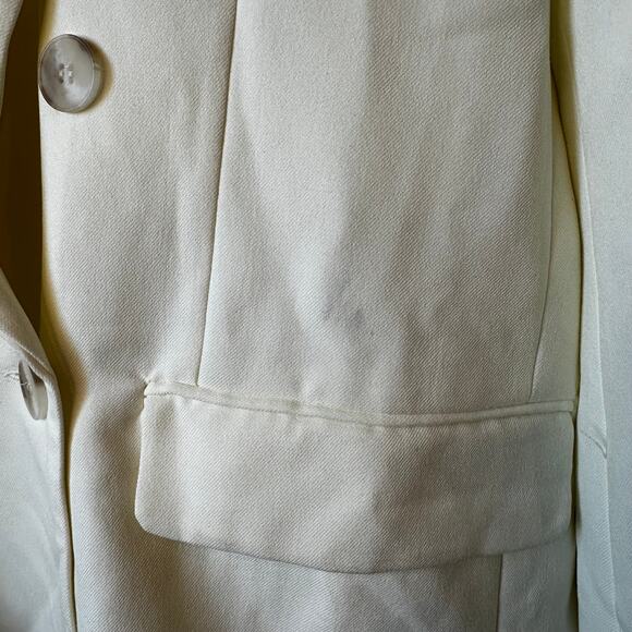 TOPSHOP New Womens 90s Double Breasted Oversized Blazer Cream 12 Academia Career - Picture 11 of 13